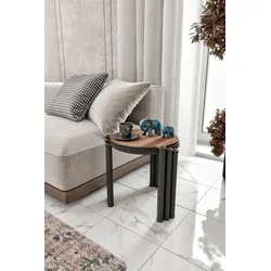 Hanah Home Set klub stolova Lavia 3, 3 komada, Orah