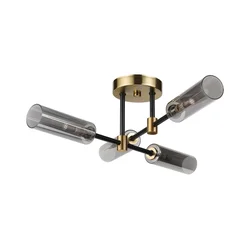 Plafonski luster TESSA 4xG9/5W/230V mesing/dimljeno crna