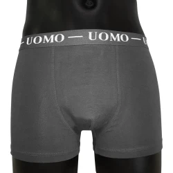 Enobarvne moške boksarice Uomo Siva