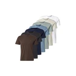 Abercrombie & Fitch Majica mornarska/nebeško modra/rjava/antracit/svetlo siva/meta/bela
