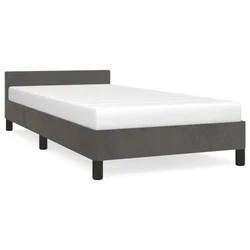 Vidaxl Posteljni okvir brez vzmetnice temno siv 80x200 cm žamet