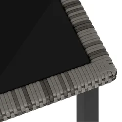 Vrtni blagovaonski stol sivi 140 x 70 x 73 cm od poliratana