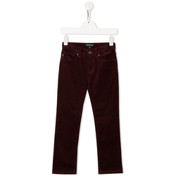 Emporio Armani Kids - corduroy skinny-fit jeans - kids - Red