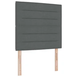 vidaXL Temnosiva postelja s vzmetnico 80x200 cm