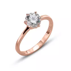Ženski oliver weber brilliance 925ag rose gold cry roze zlatni srebrni prsten sa swarovski kristalom ( 63222rgm )
