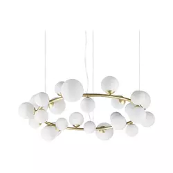 Ideal Lux - LED luster na sajli PERLAGE 25xG9/3W/230V 110 cm zlatna/bela