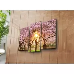 Wallity Dekorativne slike na platnu, 45x20cm, 3 komada, Šarene