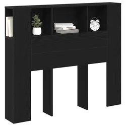 Glava kreveta s ormarićem Crni hrast 120 x 18.5 x 102.5 cm