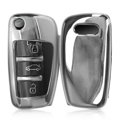 Navlaka za ključeve auta za Audi - srebrna