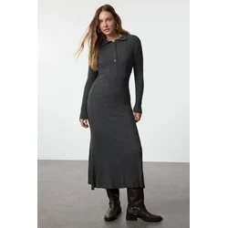 Trendyol Modest Ženska haljina Tctaw25Eb00131, Tamnosiva