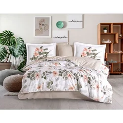 Calderon - Salmon Salmon Satin Double Quilt Cover Set