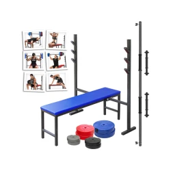 Benc klupa i tegovi - Benc klupa «LEON» tegovi 96kg i 2+1 šipka - proizvodac Iron Sport