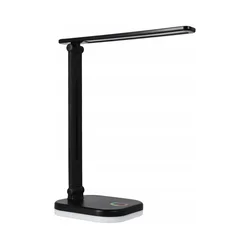 LED RGBW prigušiva stona lampa sa bežičnim punjenjem LED/7W/5V USB crna
