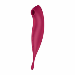Vibrator Satisfyer Twirling Pro+, temno rdeč