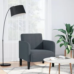 Sofa s naslonima za ruke tamno siva 54 cm baršunasta