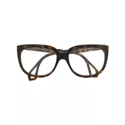 Gucci Eyewear-double-framed glasses-unisex-Brown
