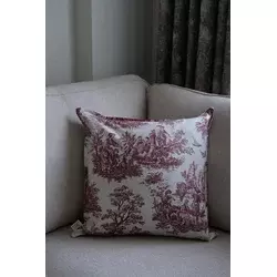Aberto Design Dekorativna jastučnica BST060, 45 x 45 cm, Bordo-bela