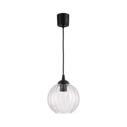 Brilagi - LED luster na sajli RETRO GLASS 1xE27/60W/230V prečnik 18 cm crna/prozirna