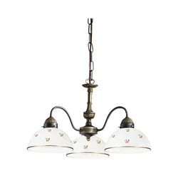 Kolarz 731.83.170 - Luster na lancu NONNA 3xE27/75W/230V sa cvetnim motivom, ružičasto zlato