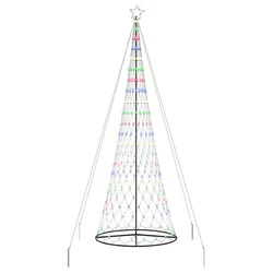 LED božićno drvce s 455 LED svjetlima Šareni 399 cm Metal