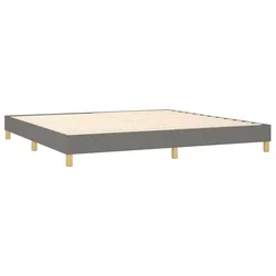 Vidaxl Box spring postelja z vzmetnico temno siva 200x200 cm blago