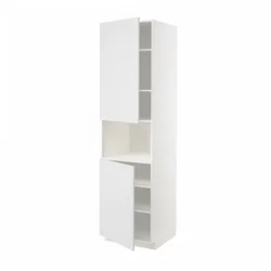 METOD Visoka omara za mv pečico+2vr/plc, bela/Stensund bela, 60x60x220 cm