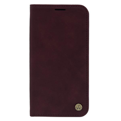 Maska za telefon LEATHER RETRO FLIP za Iphone 13, Bordo