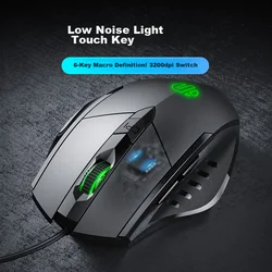 Inphic Gaming miš, Žični, Crni