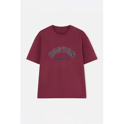 Trendyol Muška majica Tmnss21Ts1217, Bordo