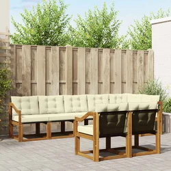 Set vanjskih sofa 8 kom. Prirodna i krem