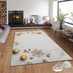 Conceptum Hypnose Tepih sa novogodišnjim motivima Asr-Crpt-69, Pravougaoni, 100x140 cm, Bež