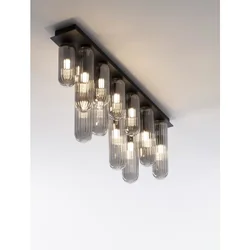 GUSTAVE PLAFONSKA LAMPA G9 /IP20/SIVA & MATT CRNA