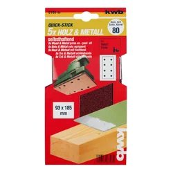 KWB quick-stick brusni papir 93x185 GR240 5/1, drvo-metal, alu-oksid ( KWB 49818324 )