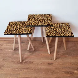 Hanah Home Set klub stočića 3Shp41, 3 komada, Plava