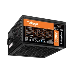 Akyga AK-C2-500 500W 80 Plus polmodularni ATX napajalnik