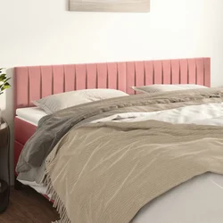 Vidaxl Posteljno vzglavje roza 160x5x78/88 cm žamet