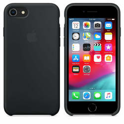 Silikonski barvni ovitek LUXURY iPhone SE (2020) - črna