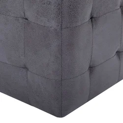 Noćni ormarići 2 kom sivi 30 x 30 x 30 cm umjetna brušena koža