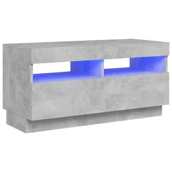 TV ormarić s LED svjetlima siva boja betona 80x35x40 cm