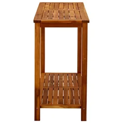 Vidaxl Vrtna konzolna mizica 110x40x75 cm trden akacijev les