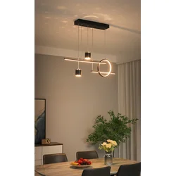 NVC Viseća lampa LED, Crno-zlatne boje