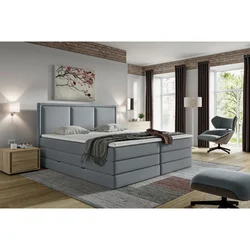 MID.YOU POSTELJA BOXSPRING 180 cm  x 200 cm , tekstil temno siva