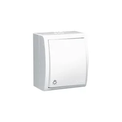 Kontakt-Simon Preklopno stikalo Simon Aquarius IP54 svetlo bela