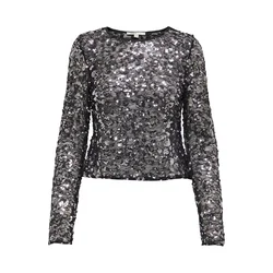 ONLY Bluza ONLPALEMA črna/srebrna