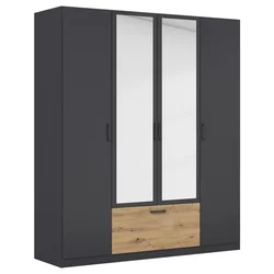 Boxxx omara ZA OBLAČILA, siva, hrast artisan