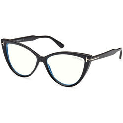 Tom Ford Muški okvir za dioptrijske naočare Blue Block 0FT5843-B 156, Crni