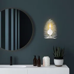 Opviq Zidna lampa Leaf-15323, 20x30x8cm, IP20, Bela