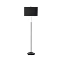 Podna lampa FOGO 2xE27/15W/230V crna
