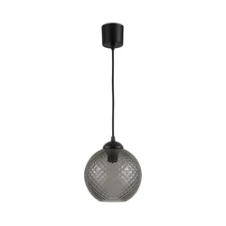 Brilagi - LED luster na sajli R GLASS 1xE27/60W/230V prečnik 18 cm crna/zadimljeno-siva
