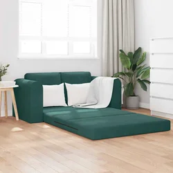Krevet na razvlačenje Tamnozelena 148 x 71 x 83 cm Baršun